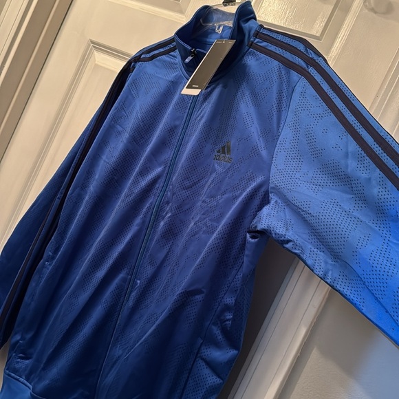 Adidas blue and black track performance jacket NWT XL - Picture 5 of 12